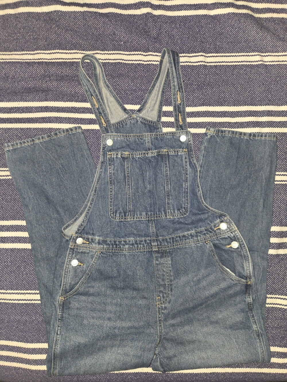 Denim Blue Women's Overalls Jeans